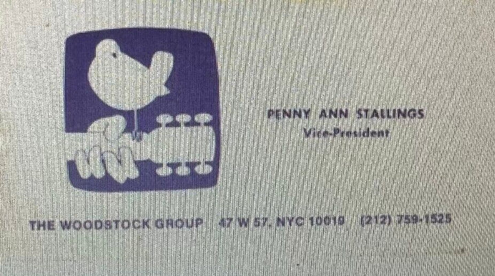 Penny Stallings Signed 1969 Woodstock Ultra Rare $18 3 Day Full Ticket RARE- JSA