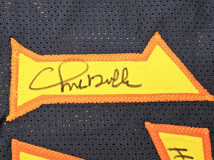 Warriors Chris Mullin Tim Hardaway Richmond Auto Blue Jersey Run TMC HOF Beckett