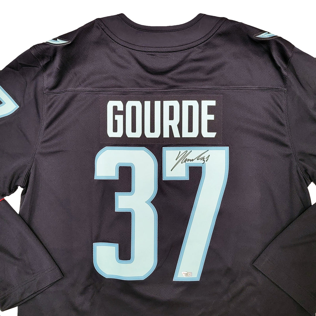 Seattle Kraken Yanni Gourde Signed Blue Fanatics Jersey Size L Fanatics Holo