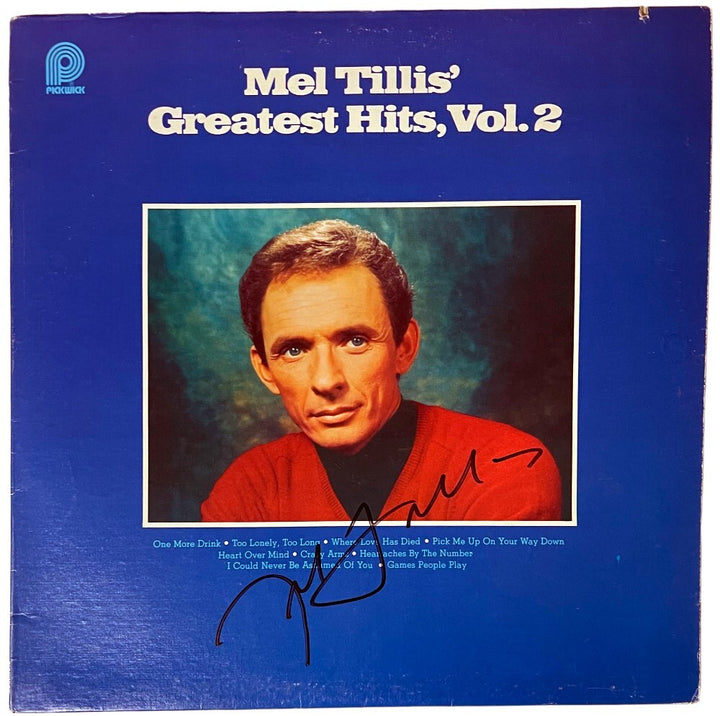 Mel Tillis signed 1973 Greatest Hits, Vol.2 Album Cover/LP/Vinyl Record- JSA