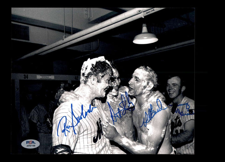 Boswell Grote Shamsky Swoboda PSA DNA Signed 8x10 Photo Autograph Mets