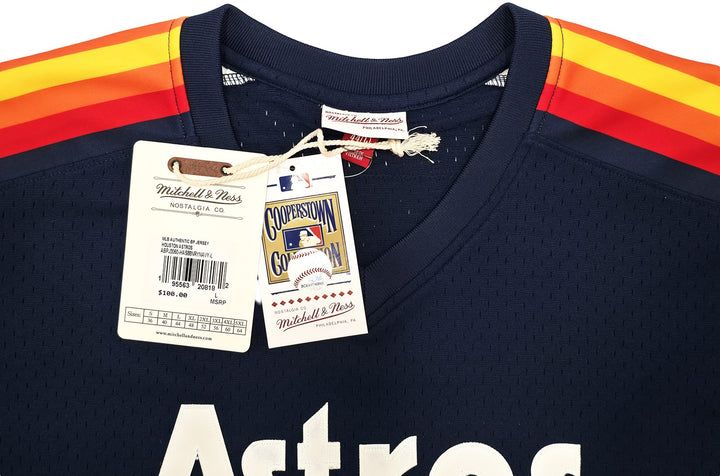 Houston Astros Nolan Ryan Signed Blue Mitchell & Ness Cooperstown Collection
