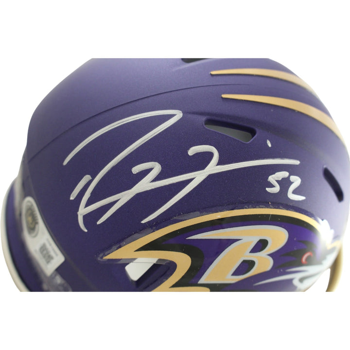 Ray Lewis Signed Baltimore Ravens 2026 ALT #1 Mini Helmet Beckett Witness 57534