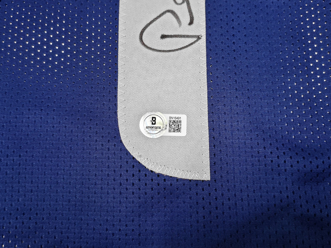 Seattle Seahawks Pete Carroll Signed Blue Jersey Beckett
