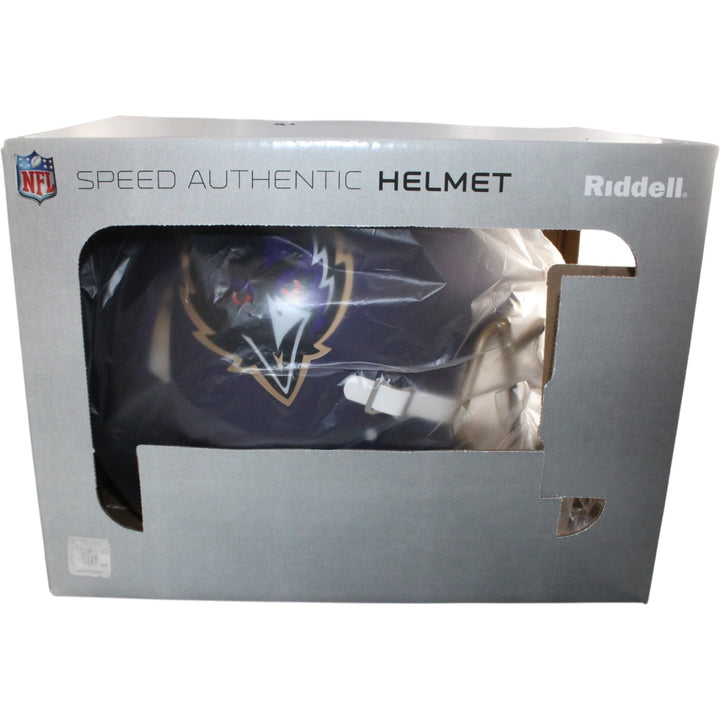 Ray Lewis Autographed Baltimore Ravens Pro 24 Alt Helmet Beckett Witness 56163