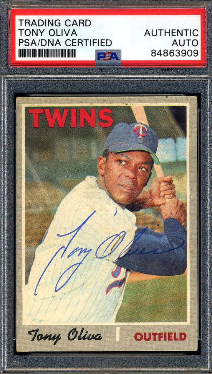 Tony Oliva PSA DNA Signed 1970 Topps Autographed