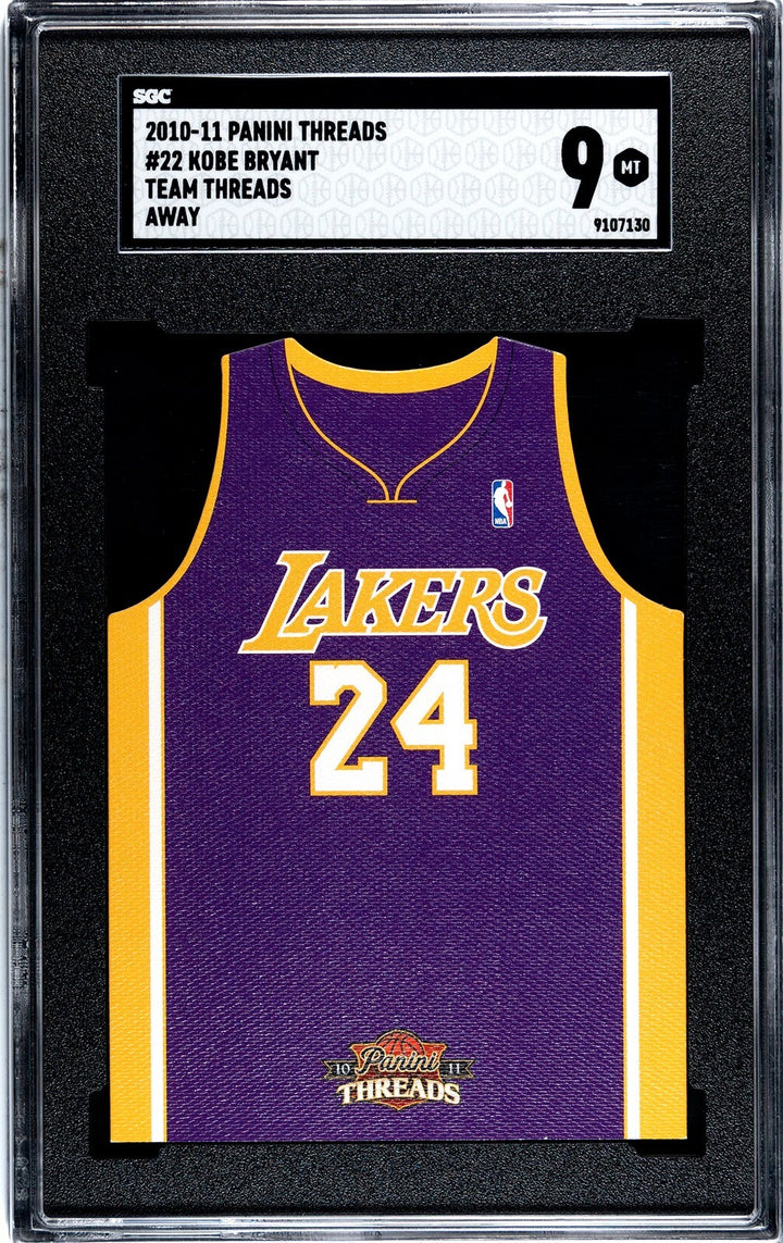 Kobe Bryant 2010-11 Panini Threads Team Away Card #22- SGC Graded 9 MT