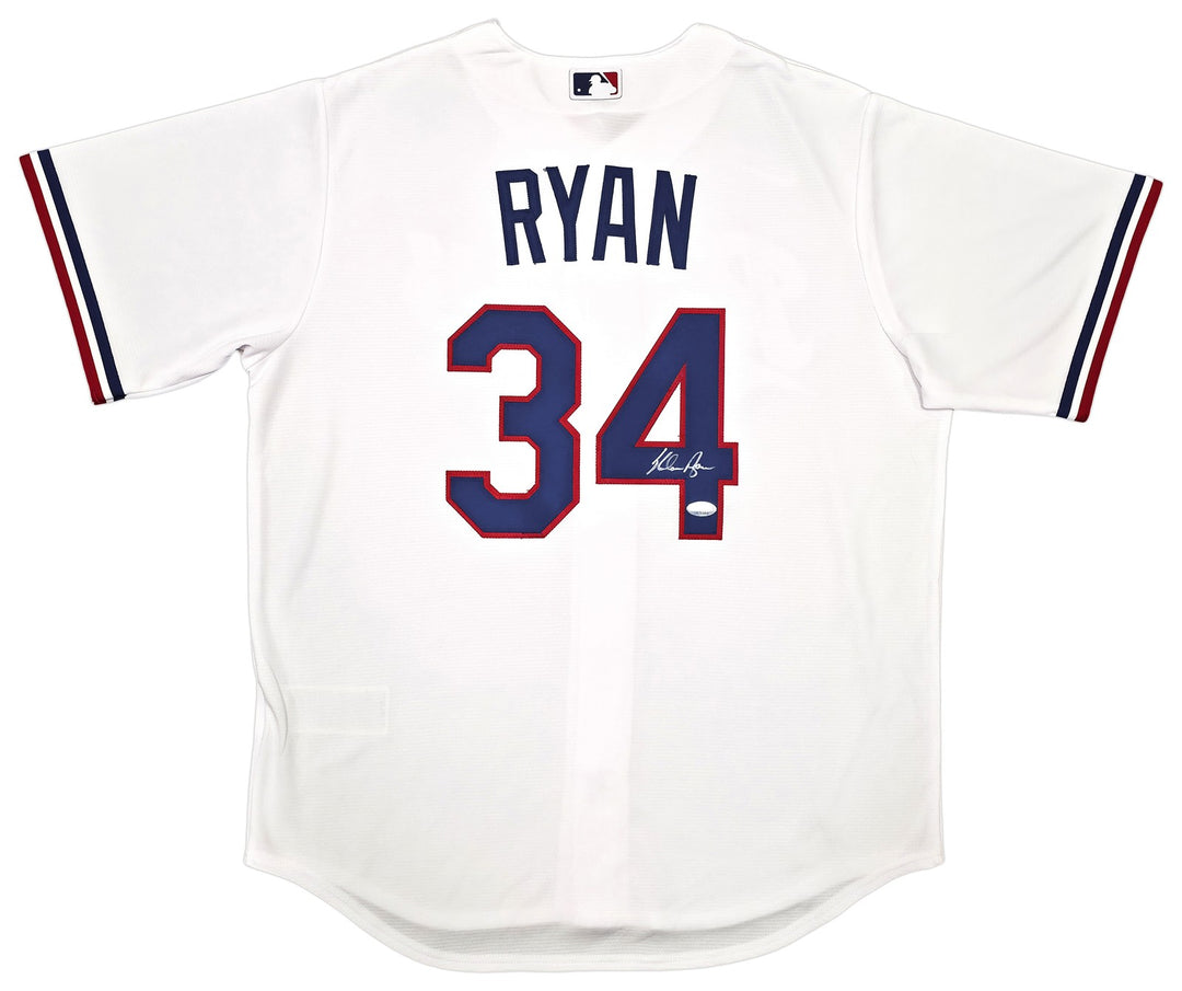 Texas Rangers Nolan Ryan Signed White Nike Jersey Size L PSA/DNA ITP