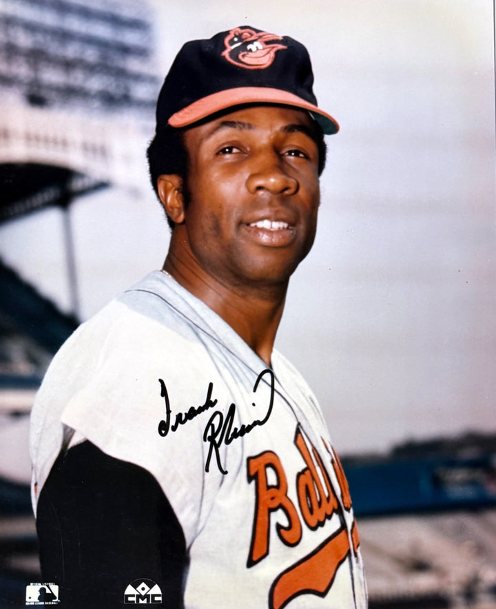 Frank Robinson signed Baltimore Orioles MLB 8x10 Photo- Tuff Stuff COA (HOF/TC)