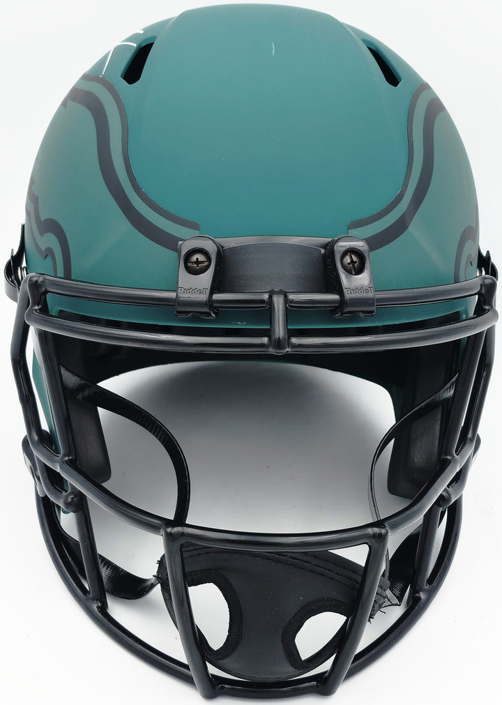 Jalen Carter Signed Eagles Rave Green Full Size Replica Helmet JSA