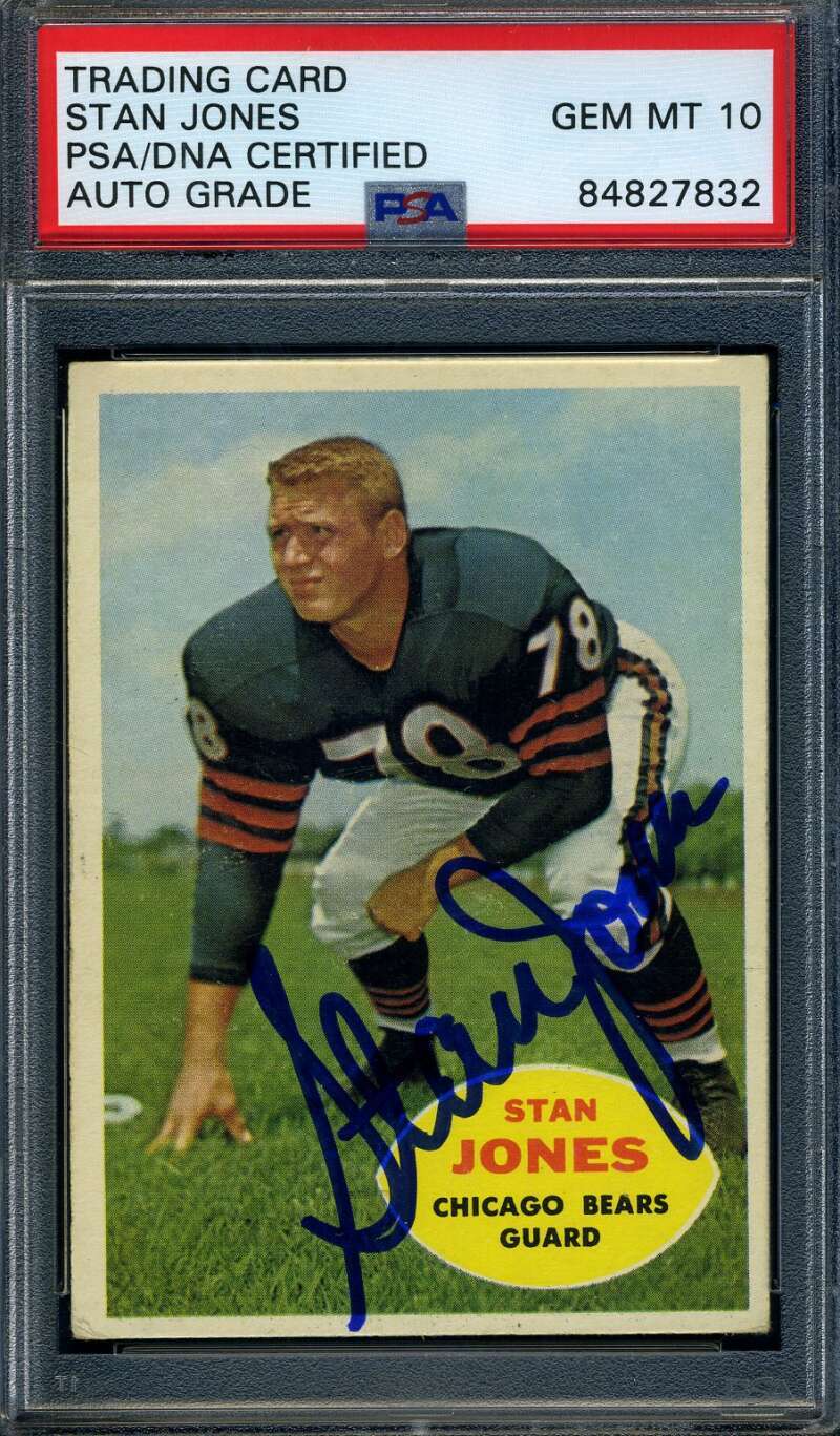 Stan Jones Gem Mint 10 PSA DNA Signed 1960 Topps Autograph