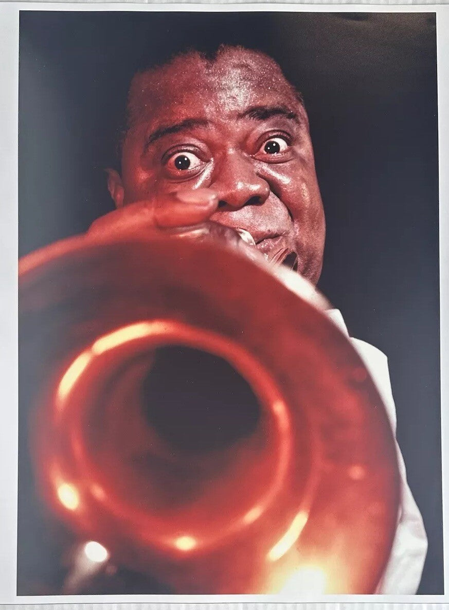 Louis Armstrong 1949 Original Time Life Off Negative 16x20 Photo Jazz Music Rare