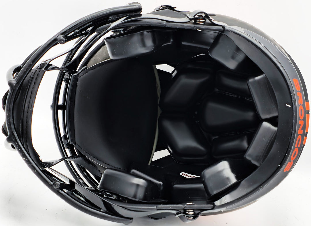 Russell Wilson Auto Broncos Eclipse Black Full Size Auth Speed Helmet Fanatics