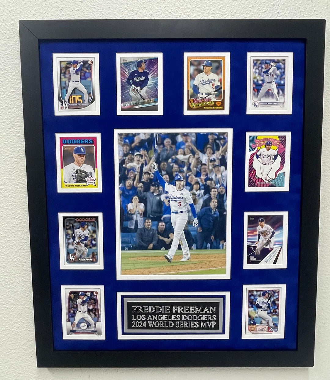 Freddie Freeman 10-Card Custom Display Frame Los Angeles Dodgers