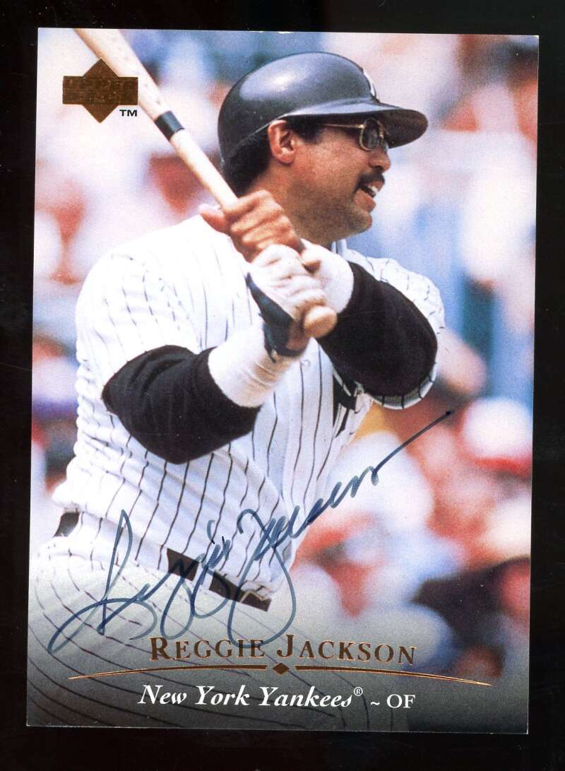 Reggie Jackson Upper Deck Coa Signed 1995 Upper Deck Autograph