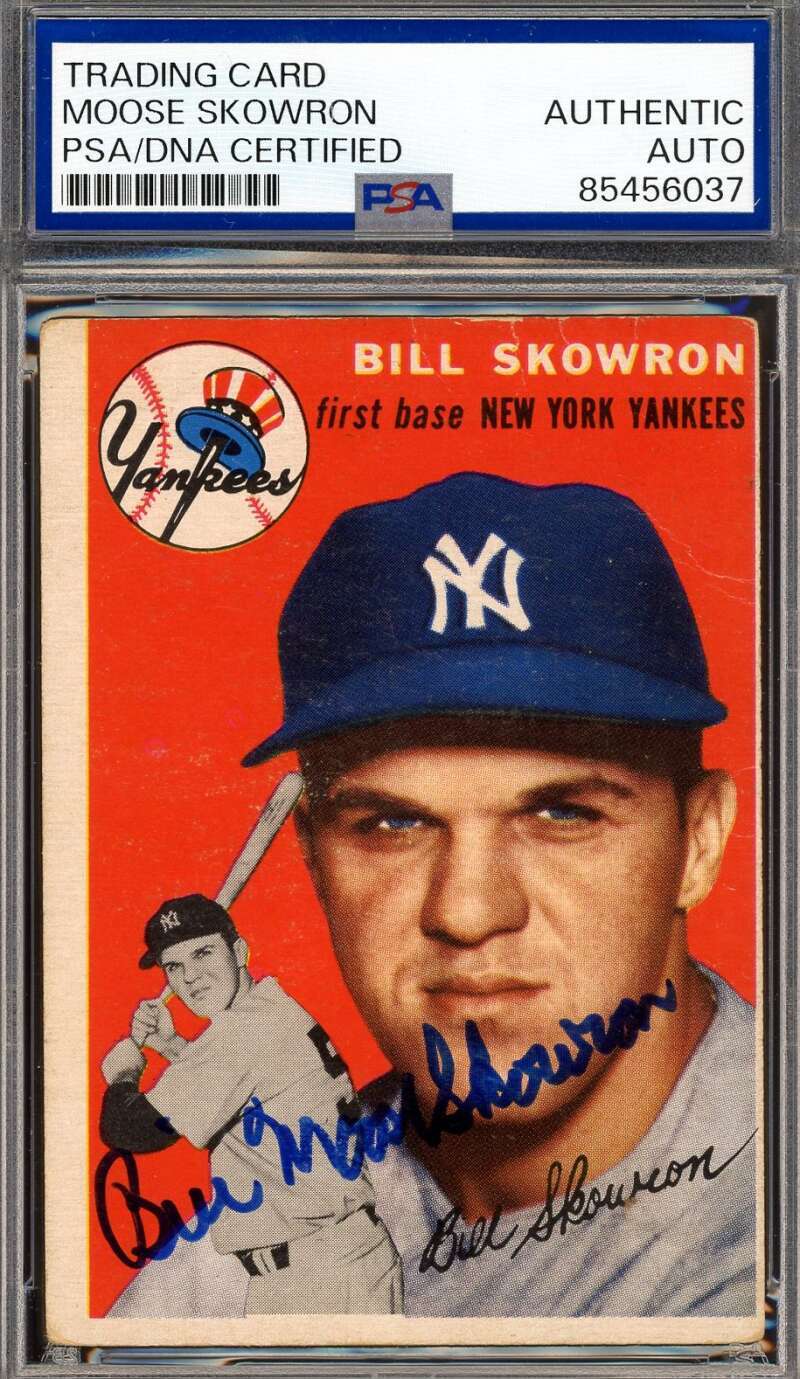 Moose Skowron PSA DNA Signed 1954 Topps Rookie Autograph