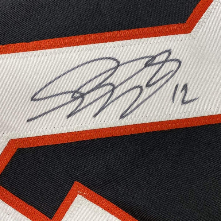 Autographed/Signed SIMON GAGNE Philadelphia Black Jersey JSA COA Auto