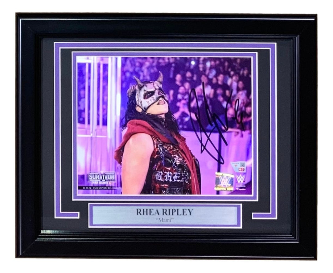 Rhea Ripley Signed Framed 8x10 WWE Survivor Series Photo Fanatics