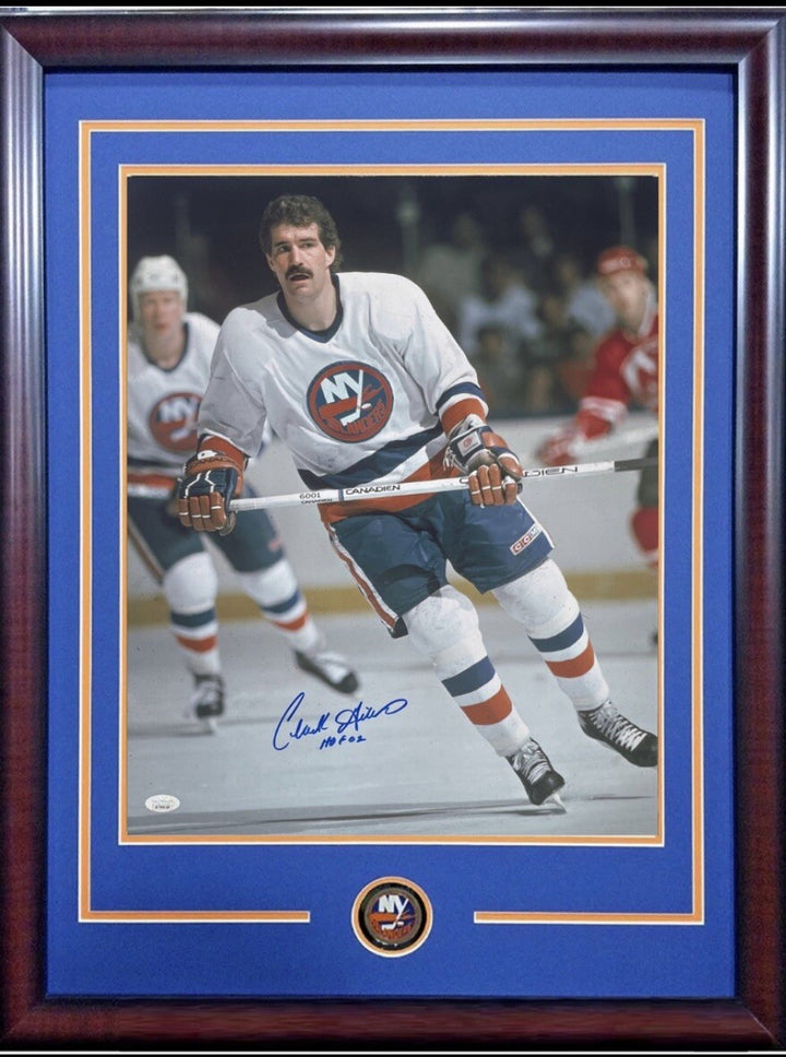 Clark Gillies Signed 16x20 Framed Photo HoF 02 Islanders Autograph JSA COA
