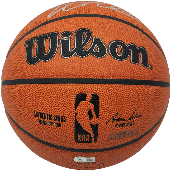 John Stockton & Karl Malone Auto Authentic Series I/O Basketball Utah Jazz BAS