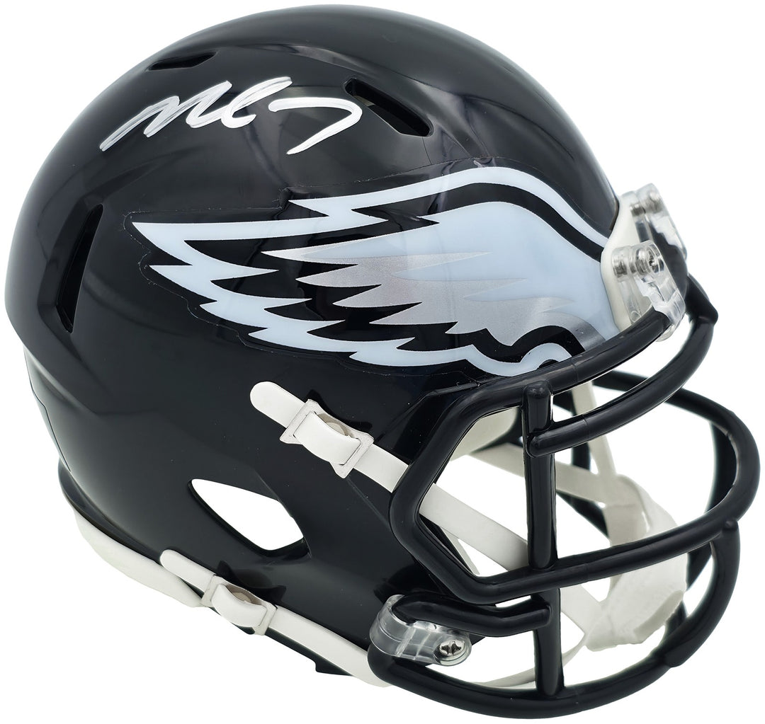 Michael Vick Signed Eagles 2022 Alternate Black Speed Mini Helmet Beckett Wit