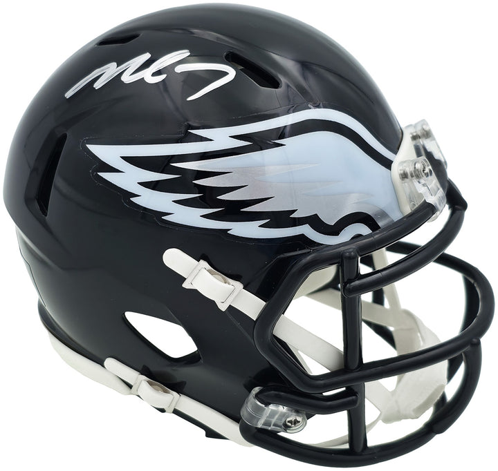 Michael Vick Signed Eagles 2022 Alternate Black Speed Mini Helmet Beckett Wit