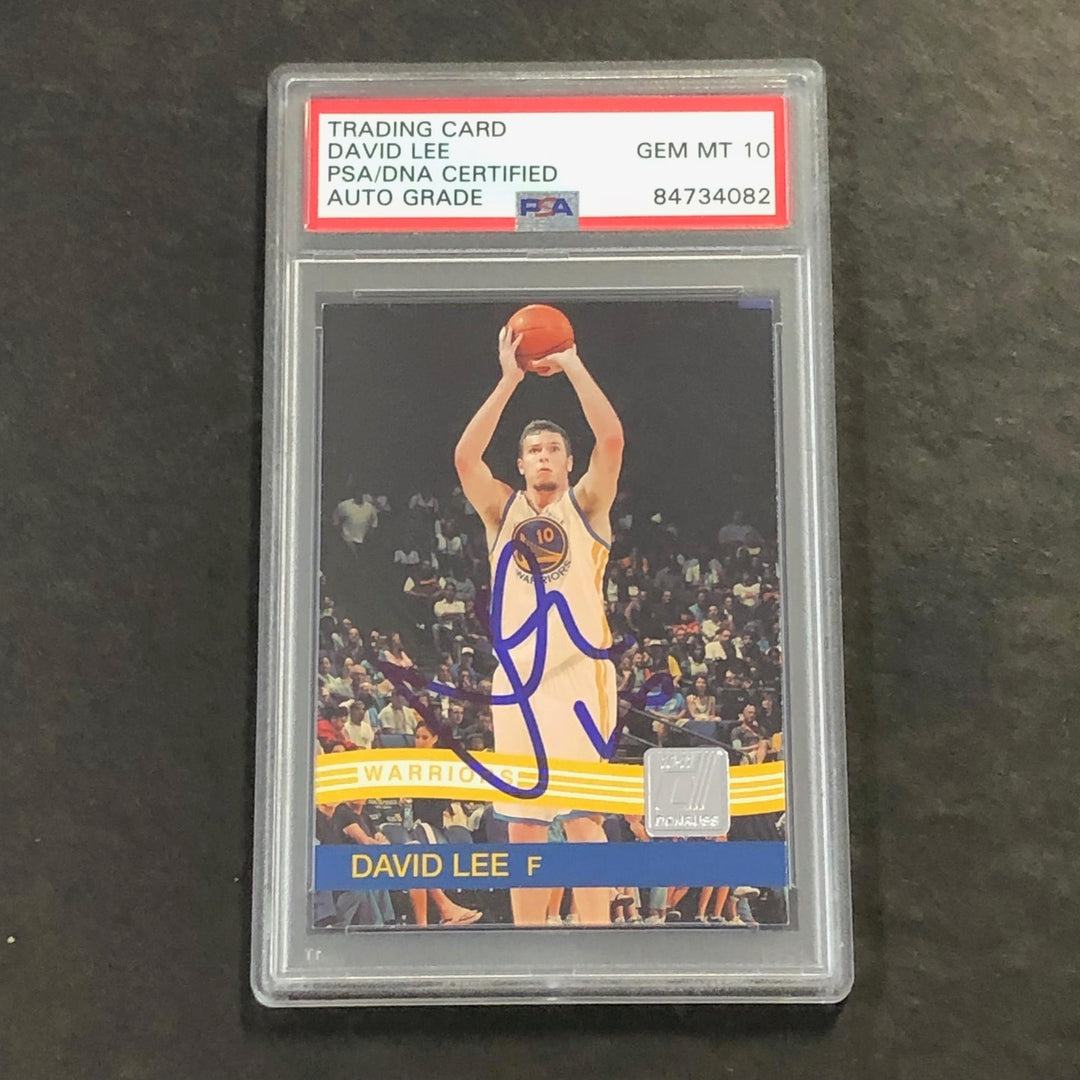 2010-11 Panini Donruss #191 David Lee Signed Card AUTO GRADE 10 PSA Slabbed Warr