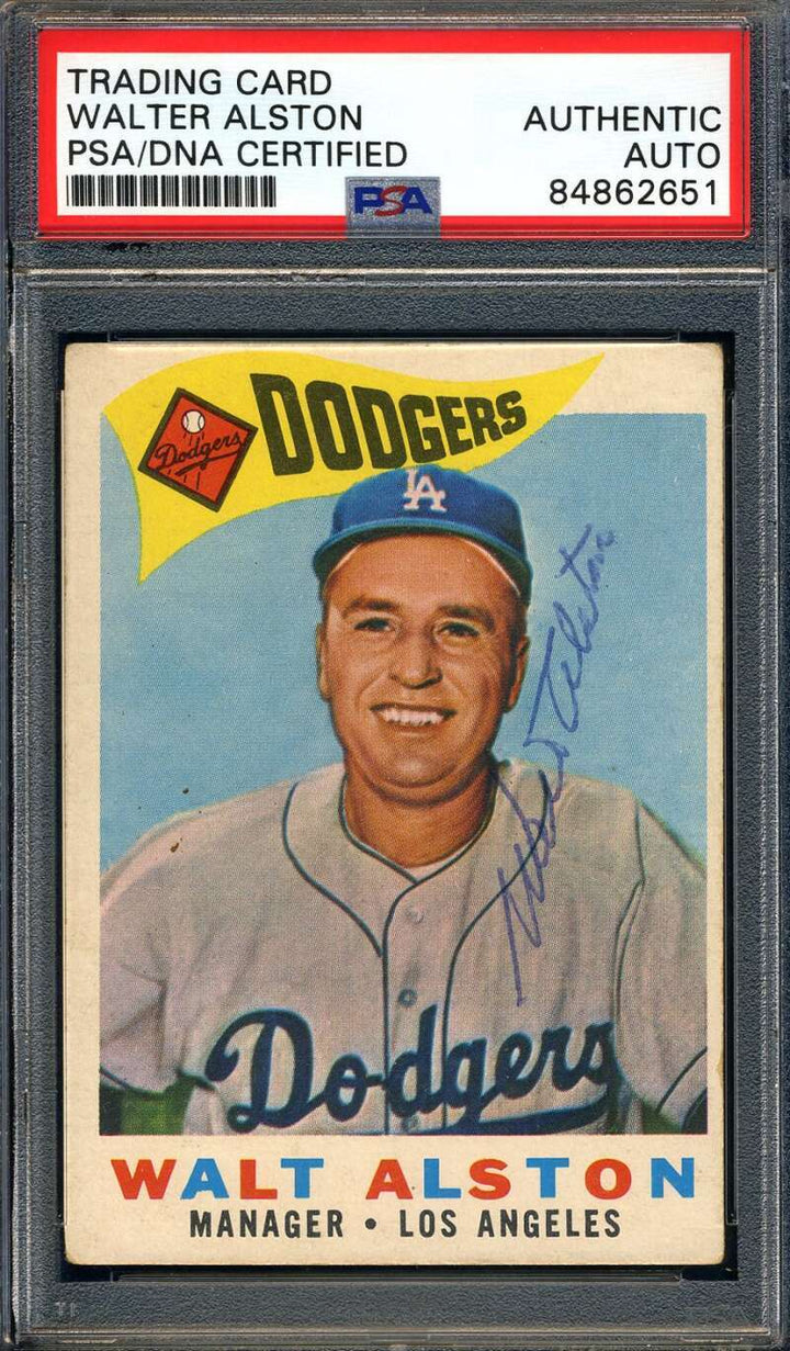 Walter Alston PSA DNA Signed 1960 Topps Autograph