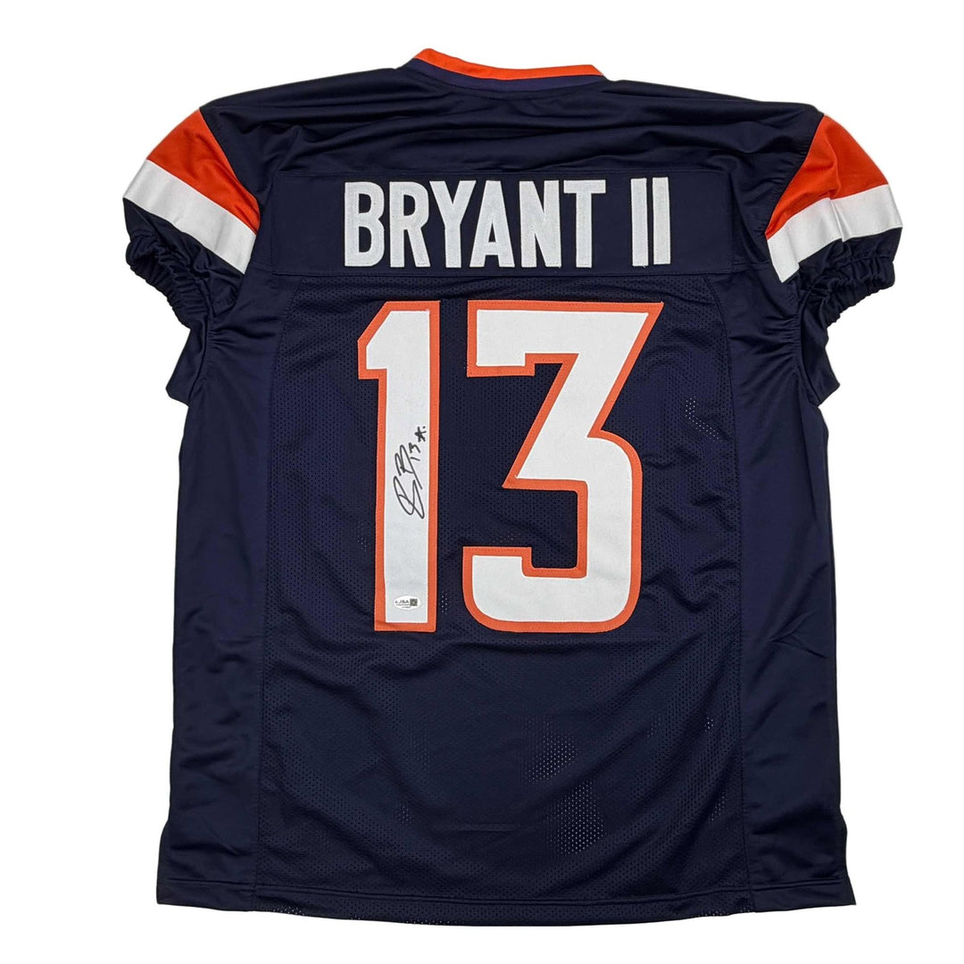 Autographed/Signed Pat Bryant II Denver Blue Pro Cut Jersey JSA COA