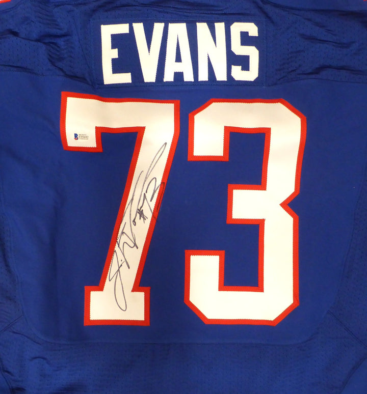 Saints Jahri Evans Signed Blue Nike Game Issued Jersey 2013 Pro Bowl Beckett