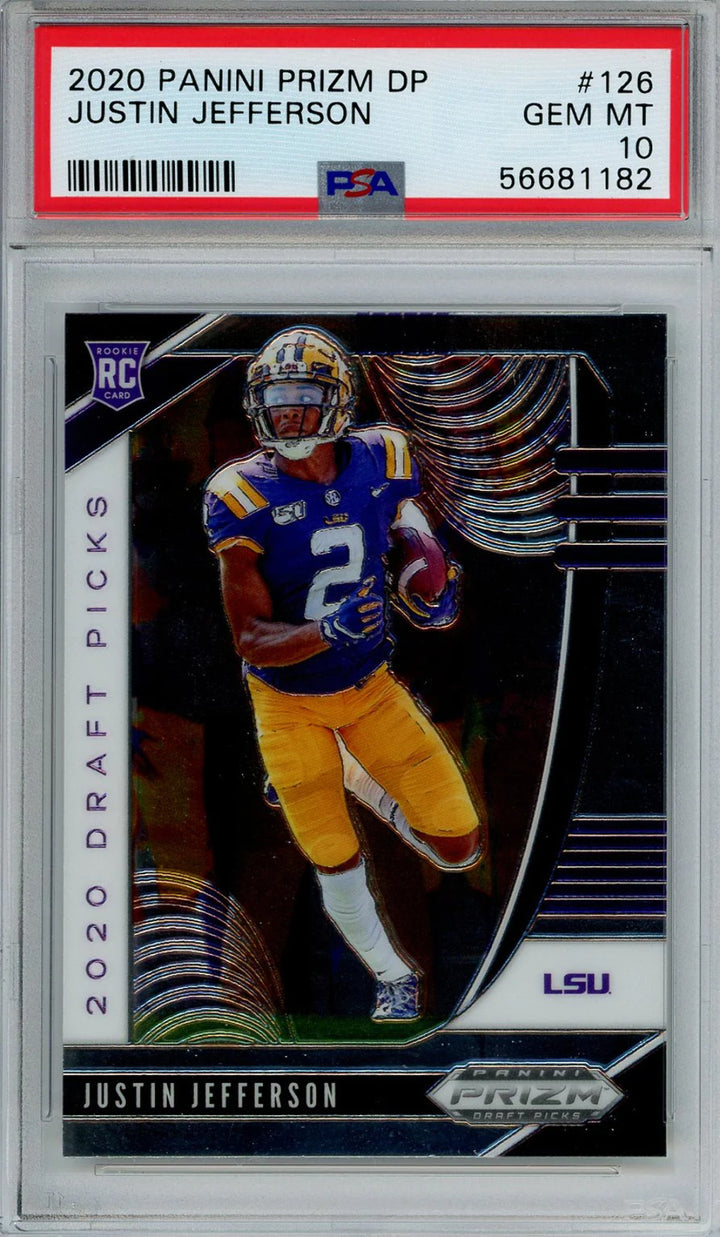 Justin Jefferson 2020 Panini Prizm DP Grade 10 Card #126