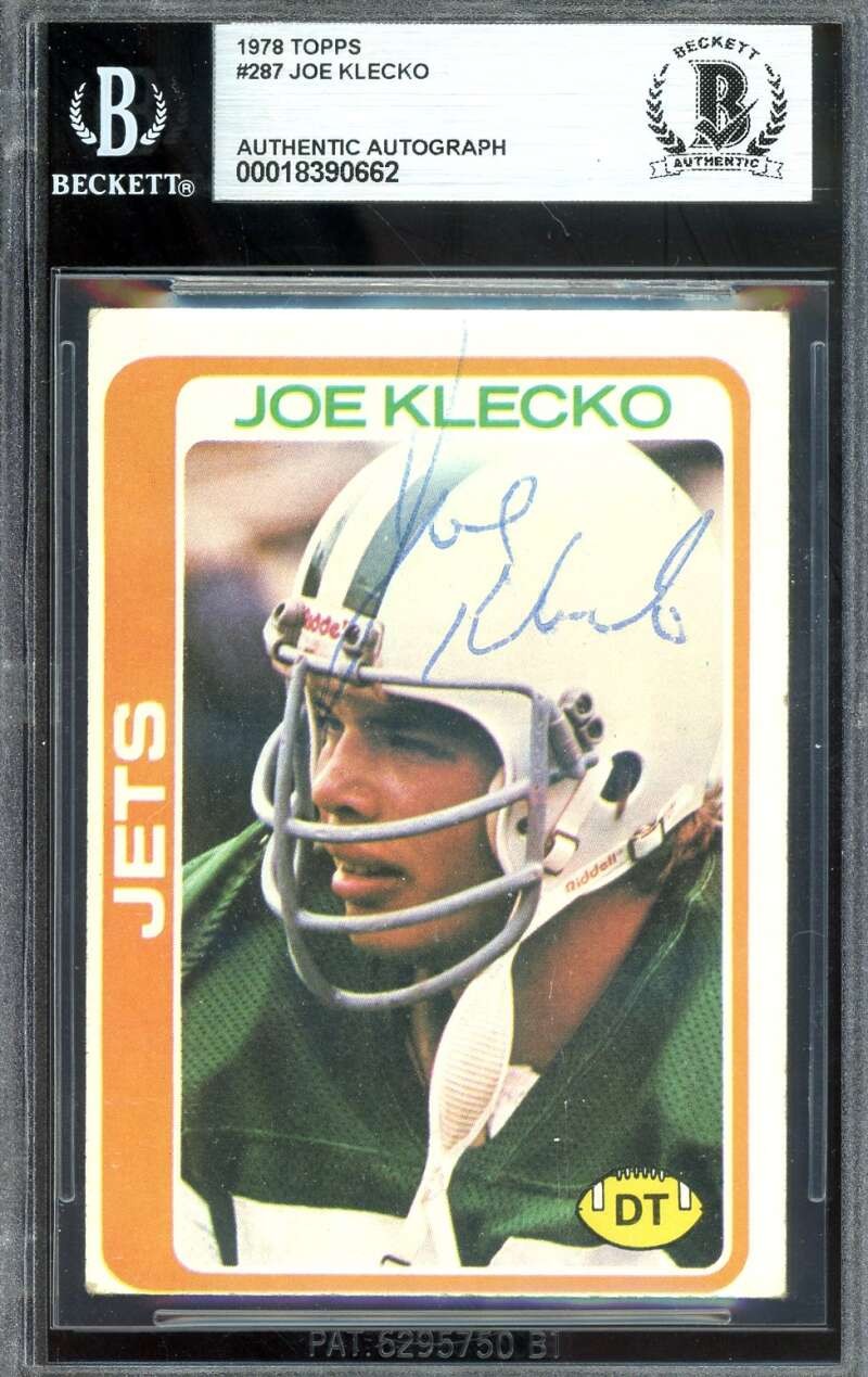 Joe Klecko Beckett BAS Vintage Signed 1978 Topps Rookie Autograph
