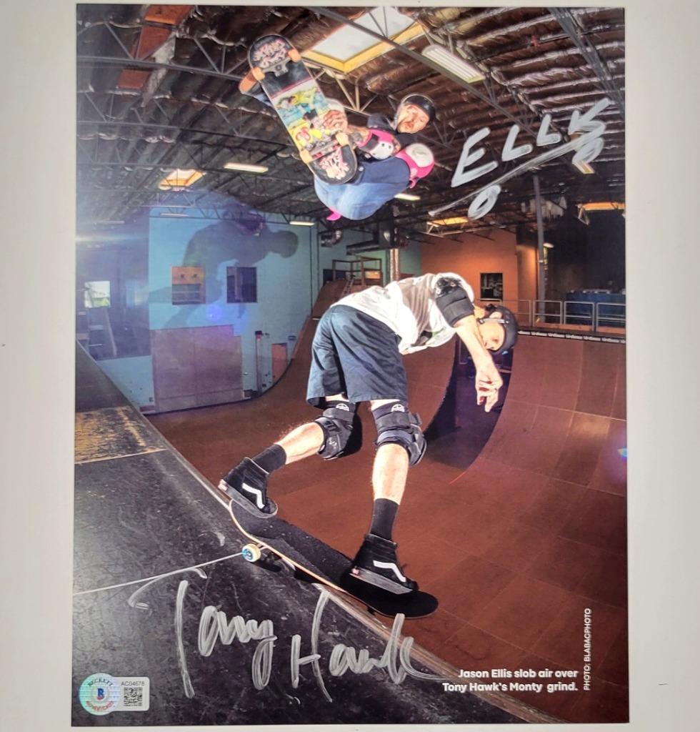 Tony Hawk & Jason Ellis signed 8.5x11 Photo autograph ~ Beckett BAS Holo