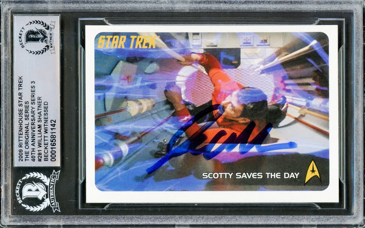 William Shatner Auto 2009 Rittenhouse Card 281 Star Trek 40 Anniversary Beckett