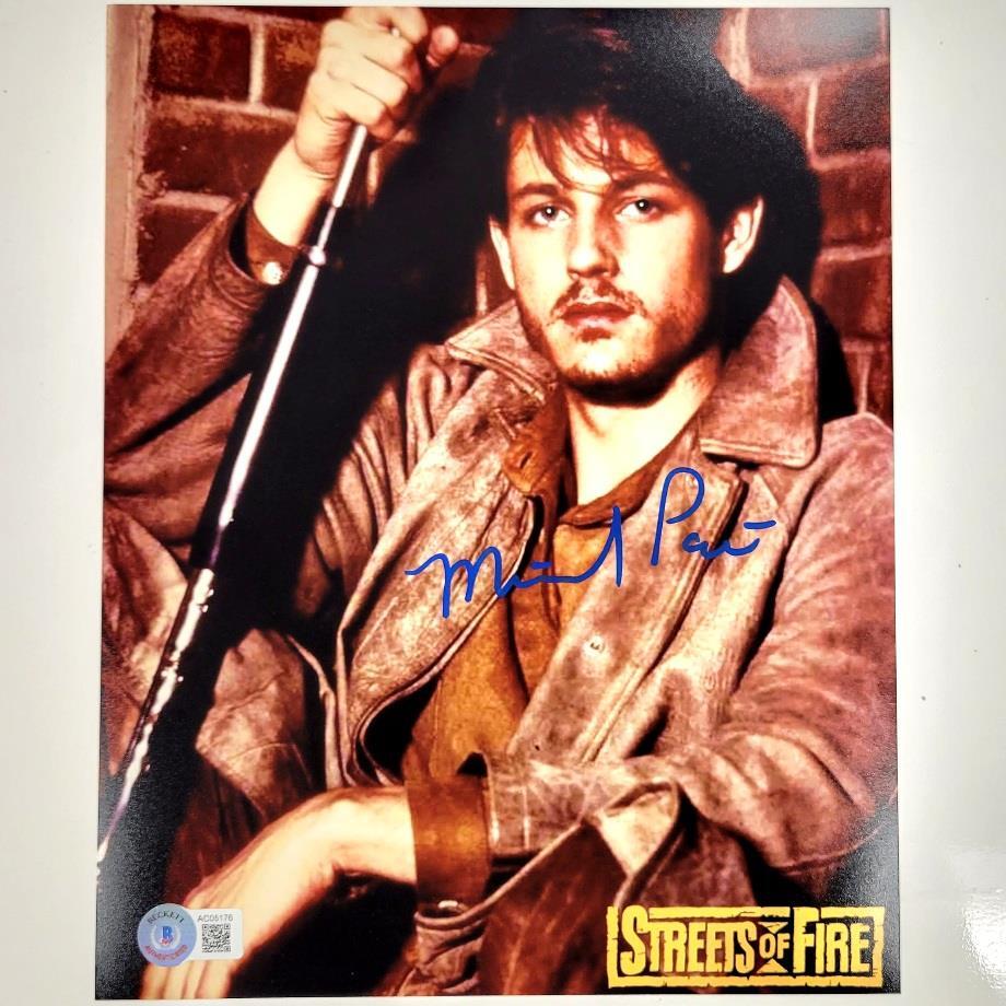 Michael Pare signed Streets of Fire 8x10 photo #1 autograph ~ Beckett BAS