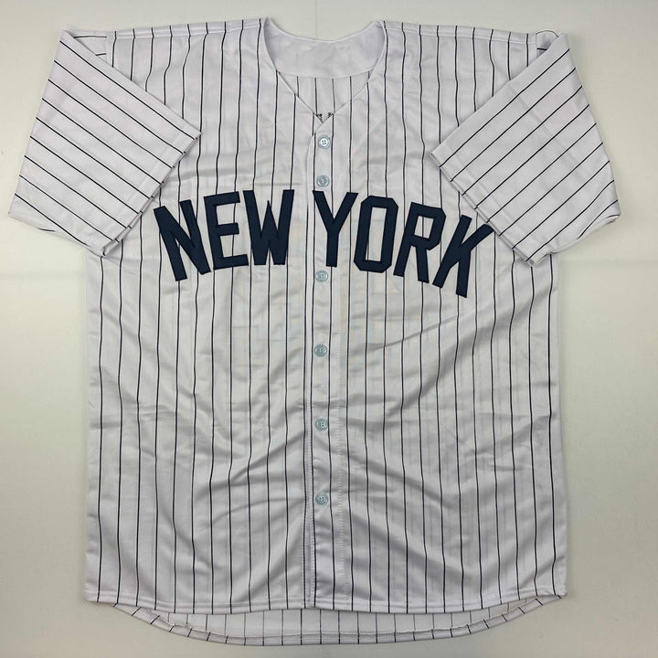 Facsimile Autographed Mariano Rivera New York Pinstripe Reprint Auto Jersey XL