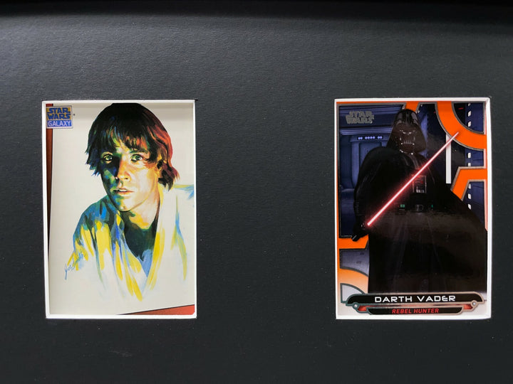 Star Wars Framed 10 Trading Card Collage Lot Skywalker Han Solo Vader Leia Yoda