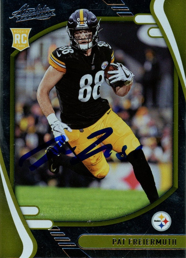 Pat Freiermuth Autographed 2021 Panini Absolute #117 Trading Card Beckett 57023