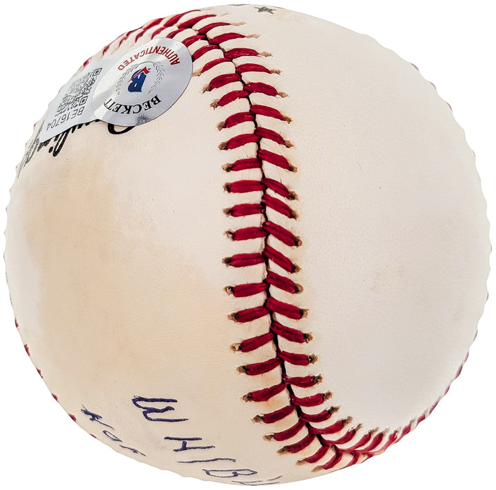 Bill Terry Signed NL Baseball New York Giants "HOF 1930 .401" Beckett #BE16704