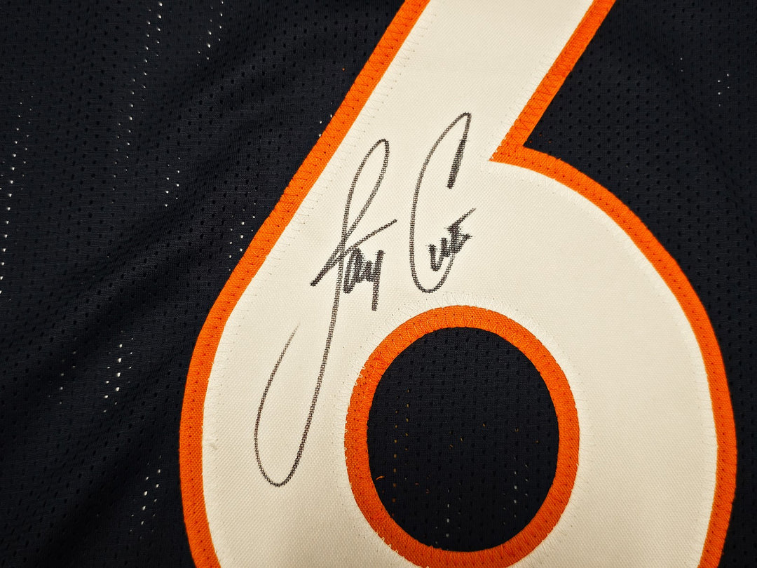 Denver Broncos Jay Cutler Signed Blue Jersey Beckett BAS Witness