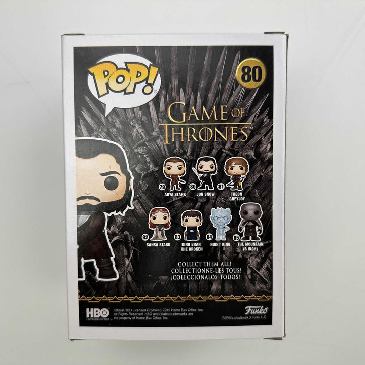 Autographed/Signed Kit Harrington Jon Snow #80 Funko Pop Figurine BAS COA