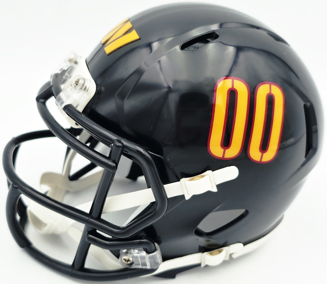 Mike Sainristil Auto Commanders Black 2022 Alt Speed Mini Helmet Beckett Witness