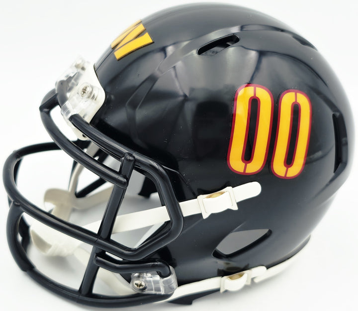 Mike Sainristil Auto Commanders Black 2022 Alt Speed Mini Helmet Beckett Witness