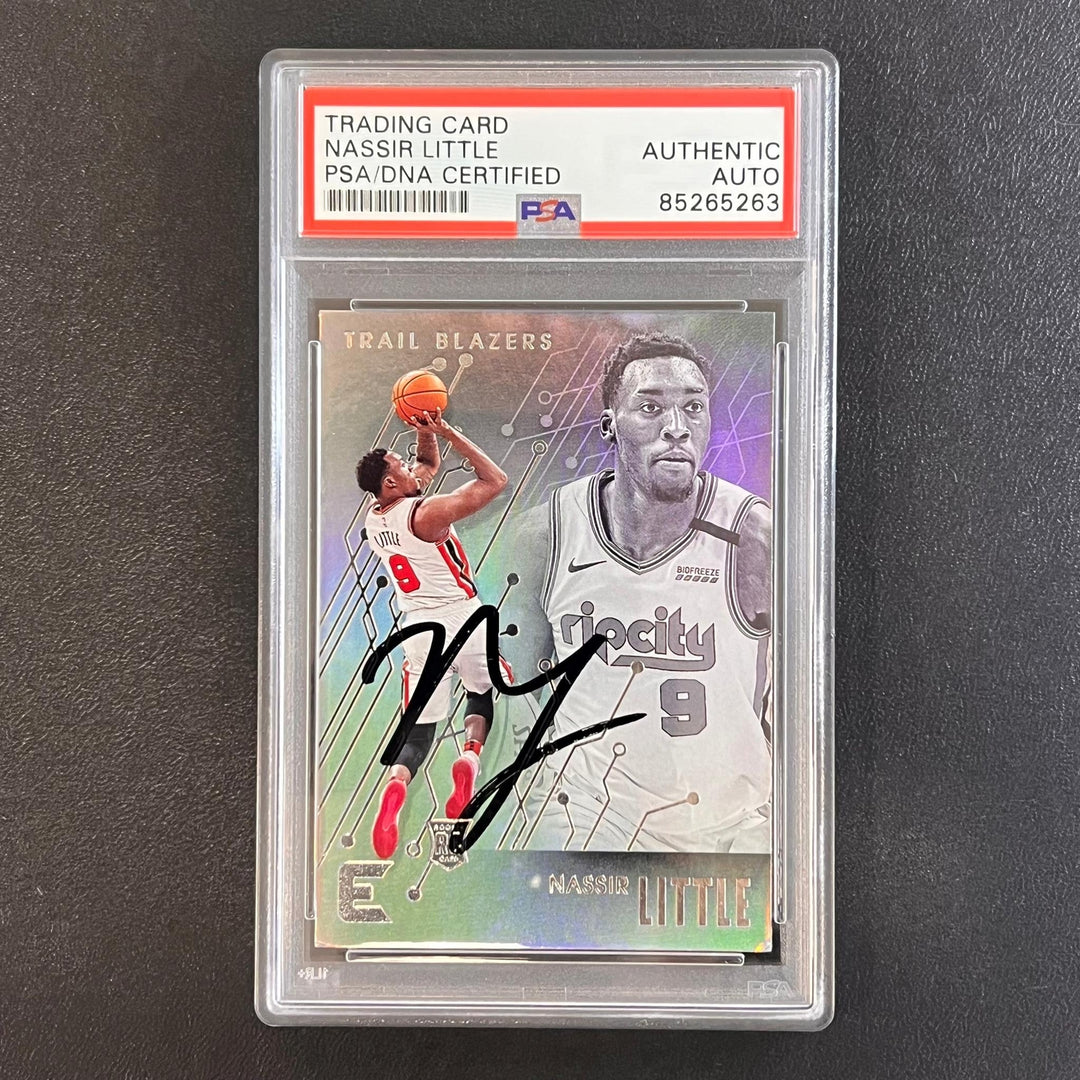 2019-20 Panini Chronicles Essentials #222 Nassir Little Signed AUTO PSA Slabbed