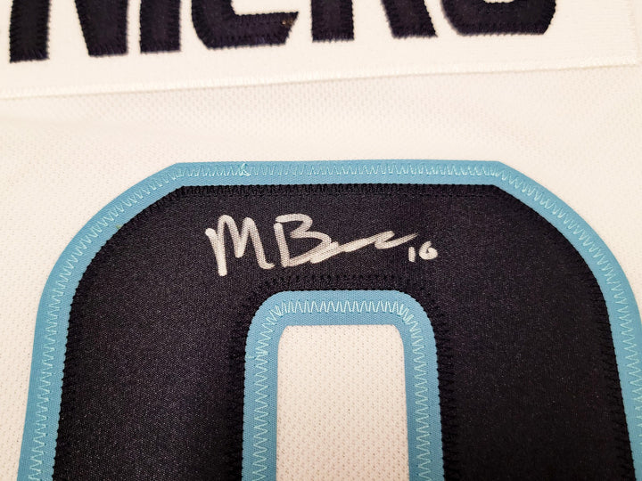 Kraken Matty Beniers Auto White Adidas Inaugural Jersey "1st Draft Pick Fanatics