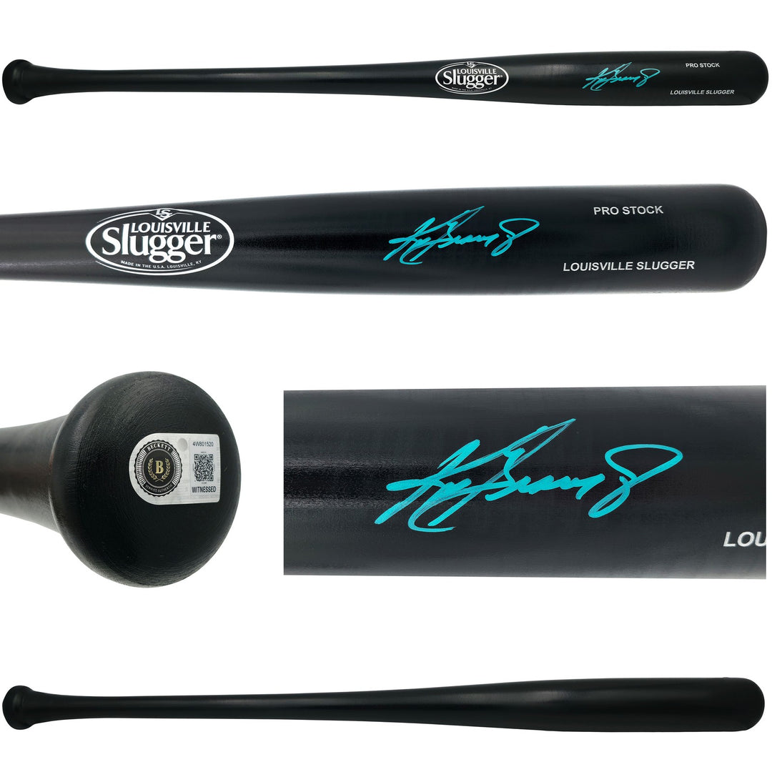 Ken Griffey Jr. Signed Black Louisville Slugger Pro Stock Bat Mariners
