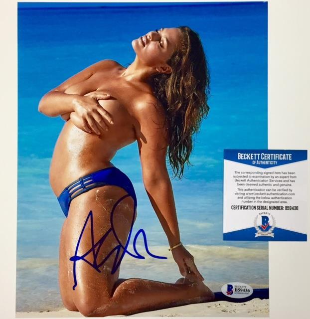 Sports Illustrated SI Model ASHLEY GRAHAM Signed 8x10 Photo BAS Beckett COA (f)
