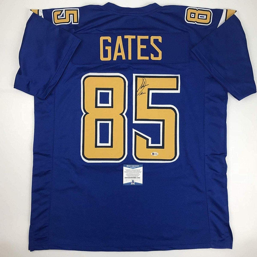 Autographed/Signed Antonio Gates Los Angeles LA Color Rush Jersey BAS COA