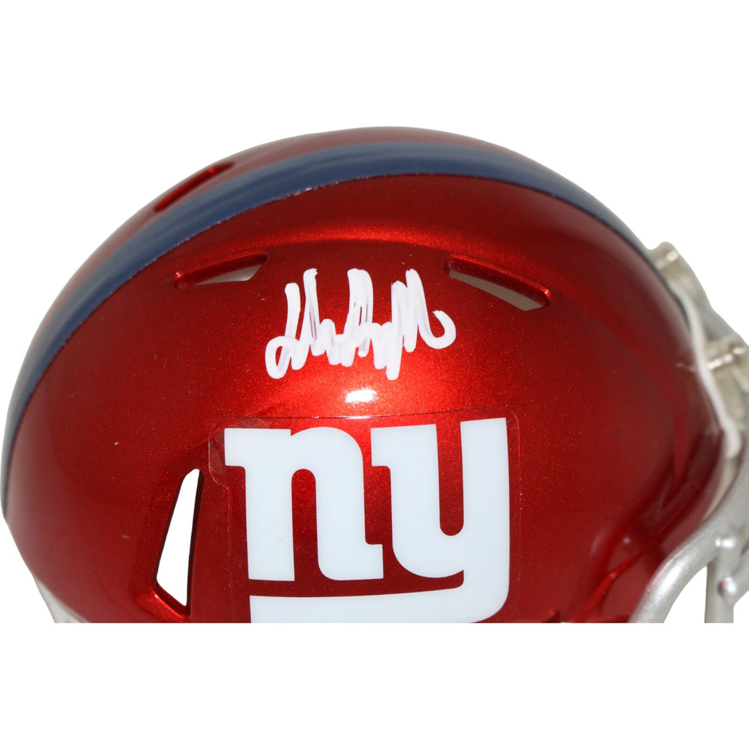 Jalin Hyatt Autographed/Signed New York Giants Flash Mini Helmet Beckett 43005