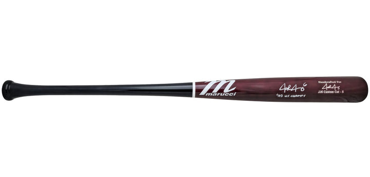 Josh Jung Auto Maroon Marucci Player Model Baseball Bat Rangers 23 WS Champ BAS